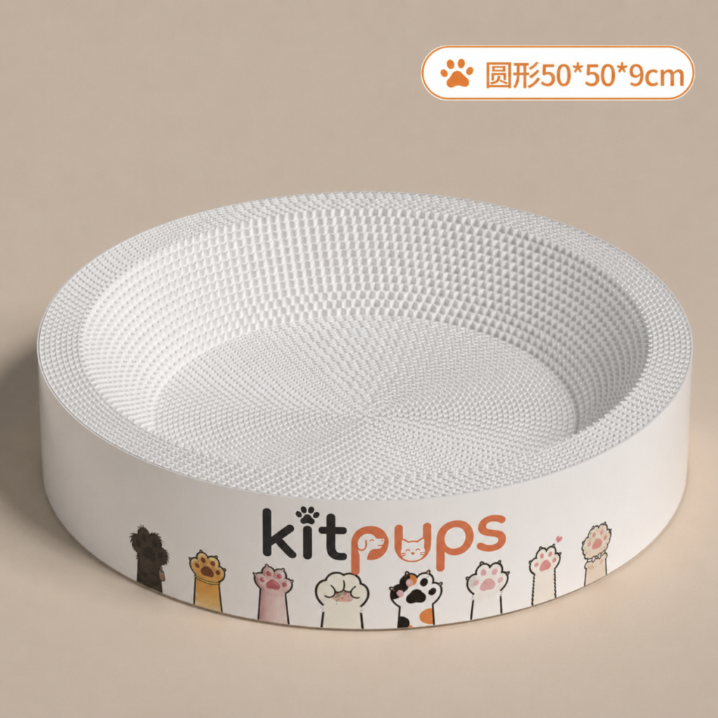 High-density B-flute corrugated cardboard cat scratcher